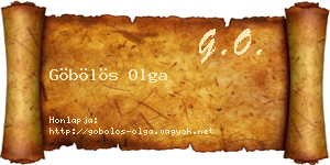 Göbölös Olga névjegykártya